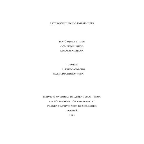 Taller fondo emprender artcrochet sas