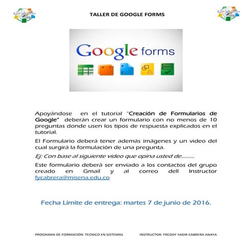 Taller Google forms | PDF