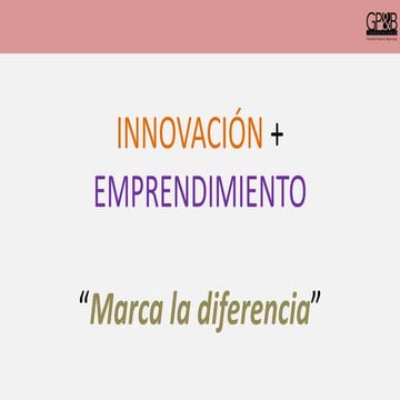 CAPACITACIÓN 1 | Empresarismo e innovación