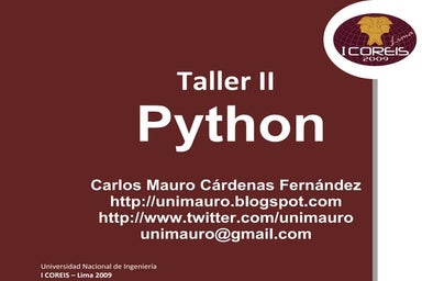 Taller II Coreis Python 13112009