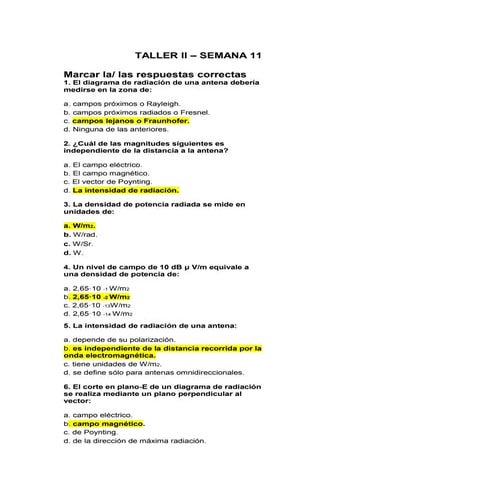 Taller ii opcion multiple