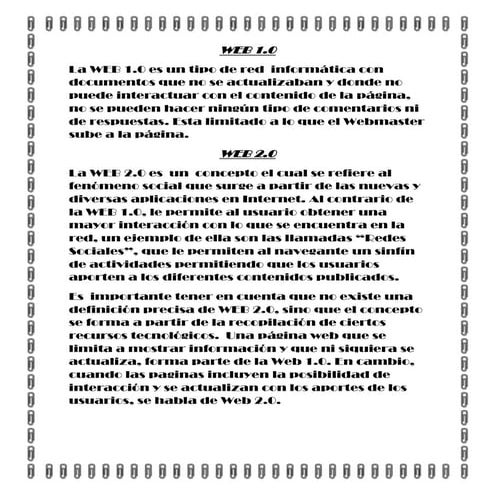 WEB 1.0 y 2.0