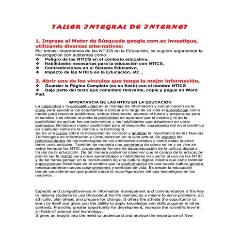 Taller integral de internet