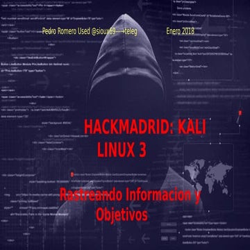 Taller Kali Linux3: Rastreando Informacion y Objetivos -HackMadrid ene13