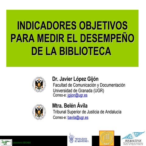 Indicadores Objetivos para Medir el Desempeño de la Biblioteca PPT