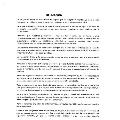 Taller nº 14 relajacion