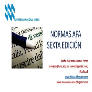 Normas APA (Sexta Edición)