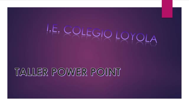 Taller power point