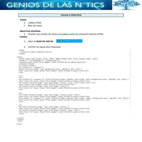 Taller practico 5 html