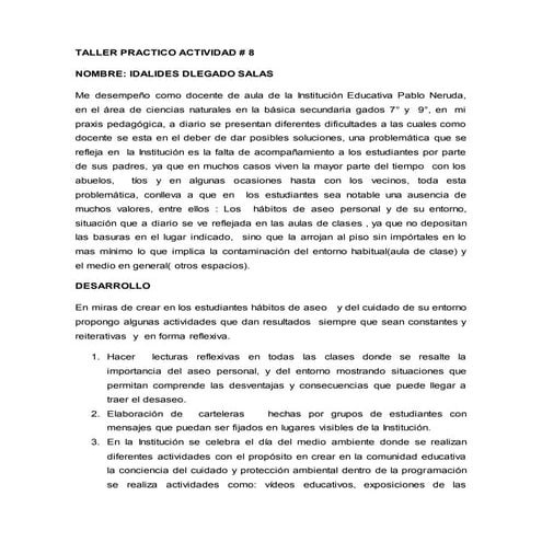 Taller  practico actividad# 8