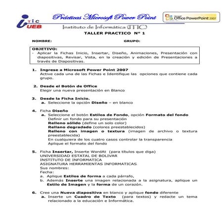 Cuaderno practica de powerpoint | PDF