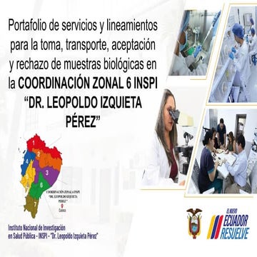 Taller Protocolo y Lineamientos para recolección de muestras | PPTX