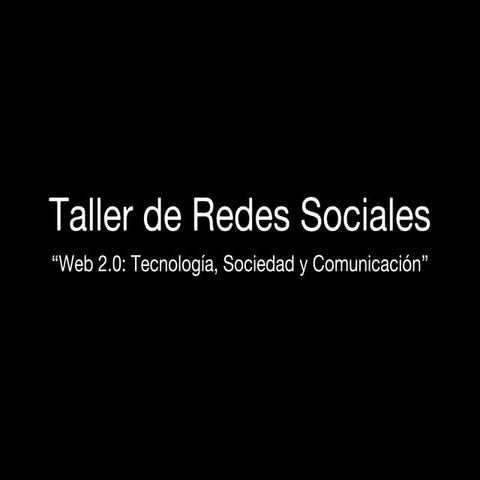 Taller Redes Sociales