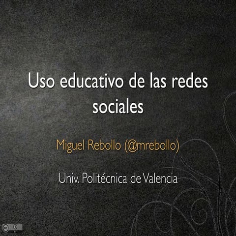 Uso educativo de las redes sociales