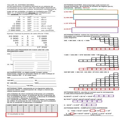 Taller sistema decimal