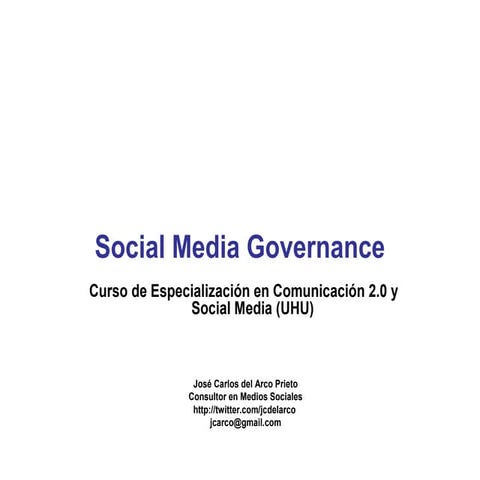Taller sobre Social Media Governance y Riesgos