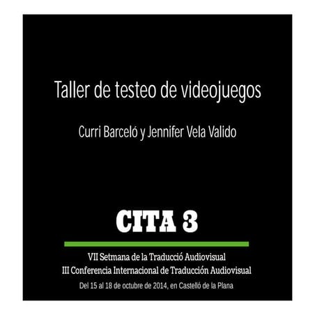Taller de Testeo de videojuegos 