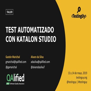 Taller TestingUy 2019 - Test automatizado con Katalon Studio