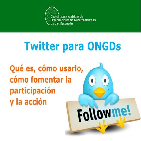 Taller de twitter para ongd