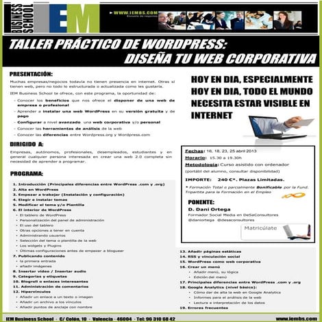 Taller wordpress abril2013