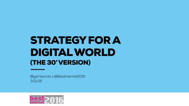 Strategy for a Digital World