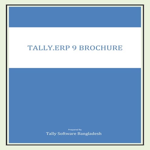 Tally.erp 9 brochure english