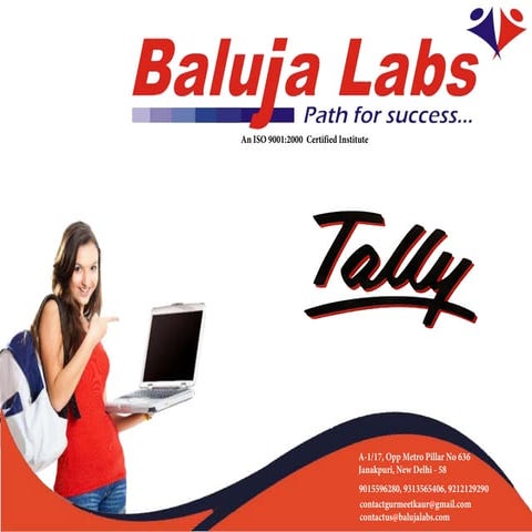 Tally ERP.9 with GST course in janakpuri, New Delhi 