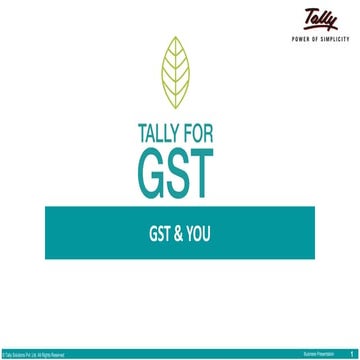 Tally for GST