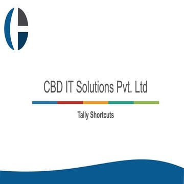 Tally.ERP 9 shortcut keys