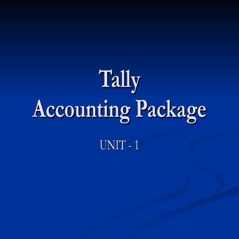 Tally tutor 1