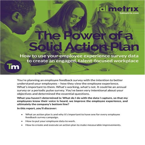 The Power of an Action Plan