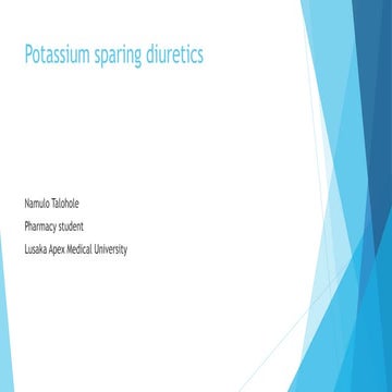 Potassium - sparing diuretics