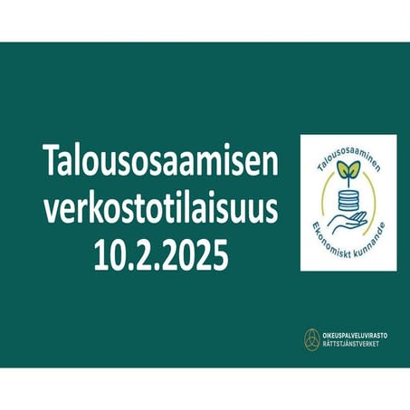 Talousosaamisen verkostotilaisuus 25.2.2025