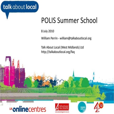 Polis summer school William Perrin hyperlocal