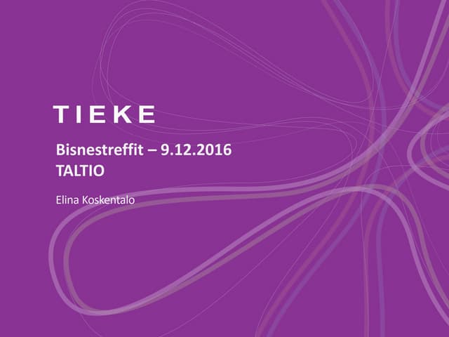 Taltio - tehokkuutta taloustietojen yhteentoimivuudella