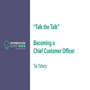How to Become a CCO - Talk the Talk