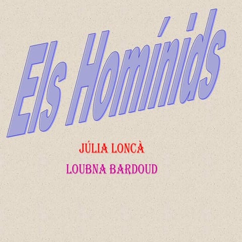 Els Homínids
