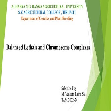 Balanced Lethals and Chromosome Complexes