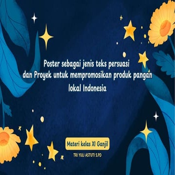 TAMBAHAN SLESSMATERI Poster XI BAHASA INDONESIA