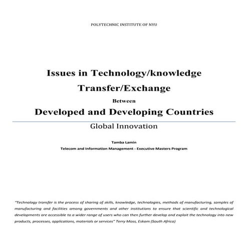 Tambalamin Technology Transfer Global Innovation Final