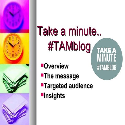 Take a minute blog