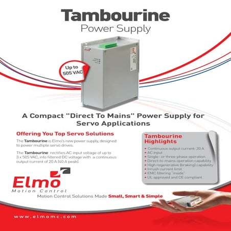 Tambourine servo power supply | ElmoMC