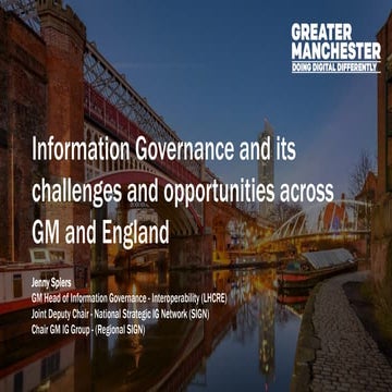 Tameside patient conference Information Governance