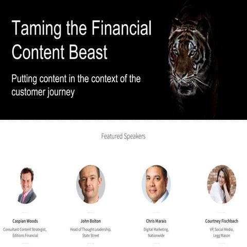 Live Webinar: Taming the Financial Content Beast