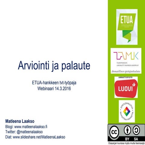 Sähköinen arviointi 14.3.16