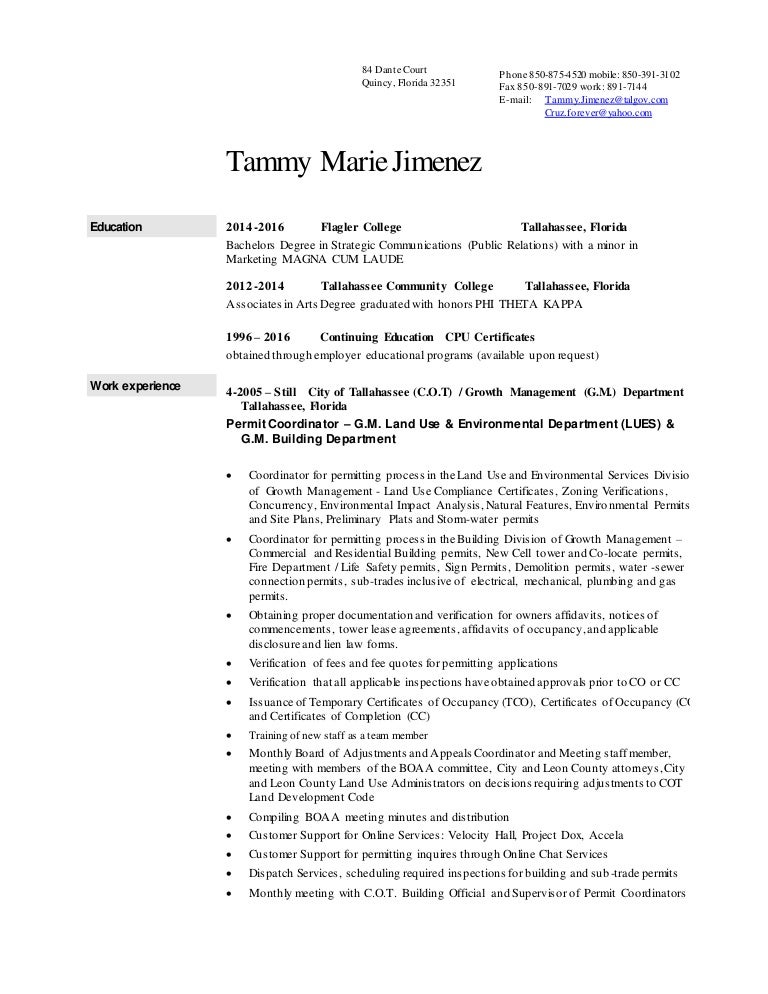 Tammy Marie Jimenez Resume Tammy Marie Jimenez Resume
