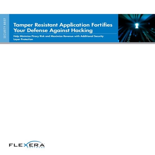 Tamper Resistant Application Fortifies your Defense Against Hacking