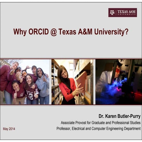 ORCID at Texas A&M--overview