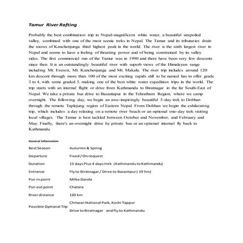 RAFTING IN ZANSKAR VALLEY | PPTX