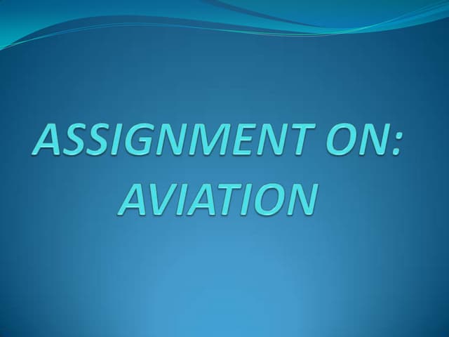 aviation assignment 